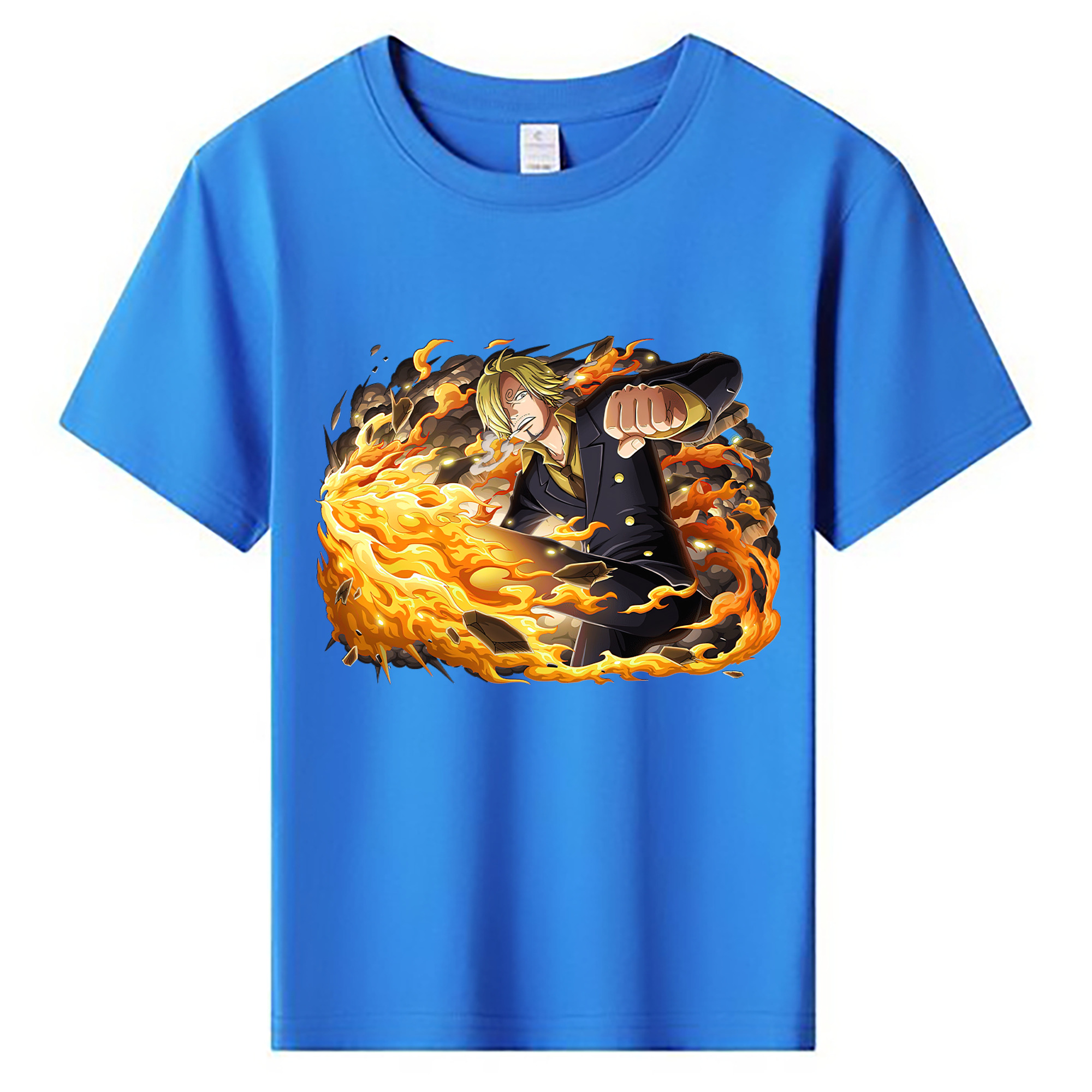 （画像用） ワンピース サンジ ONE PIECE Sanji 綿100％キッズTシャツ（フロントプリント）